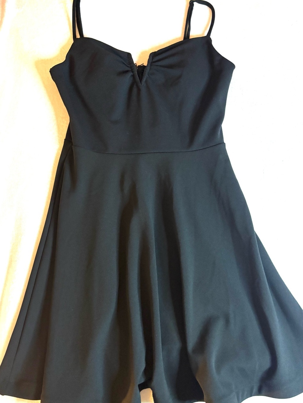 City Studio Black Spaghetti-Strap Skater Dress